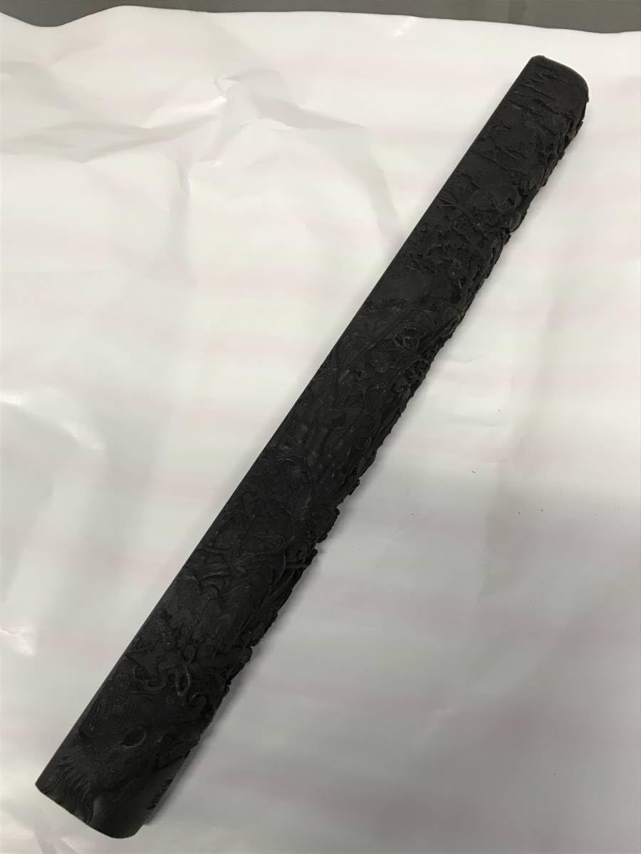 Amazon.co.jp: YS3177レア 文鎮岩道作 中国 書道書道具 竹鳥菊梅花雲